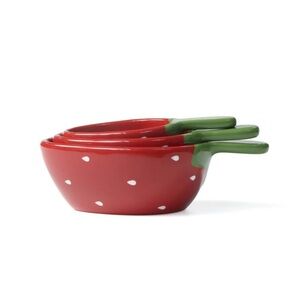 NWT - Target Strawberry Shaped Ceramic Measuring Cups